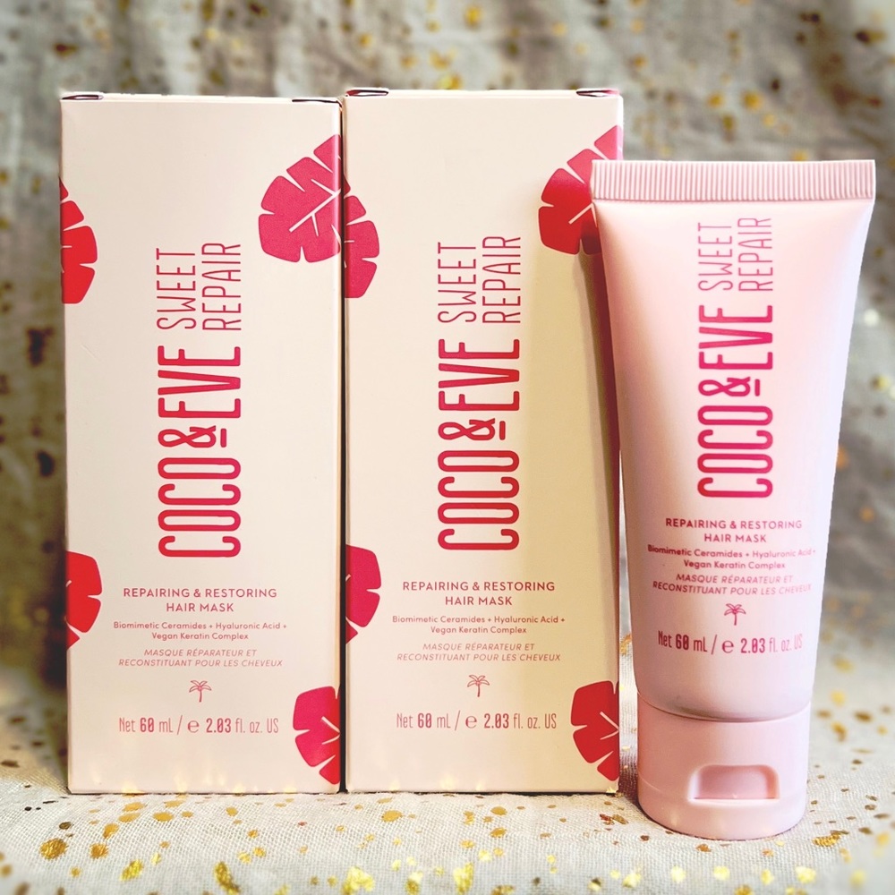 2x~COCO & EVE~Sweet Repair~Repairing & Restoring Hair Mask~60ml/2.03 fl oz~NIB~